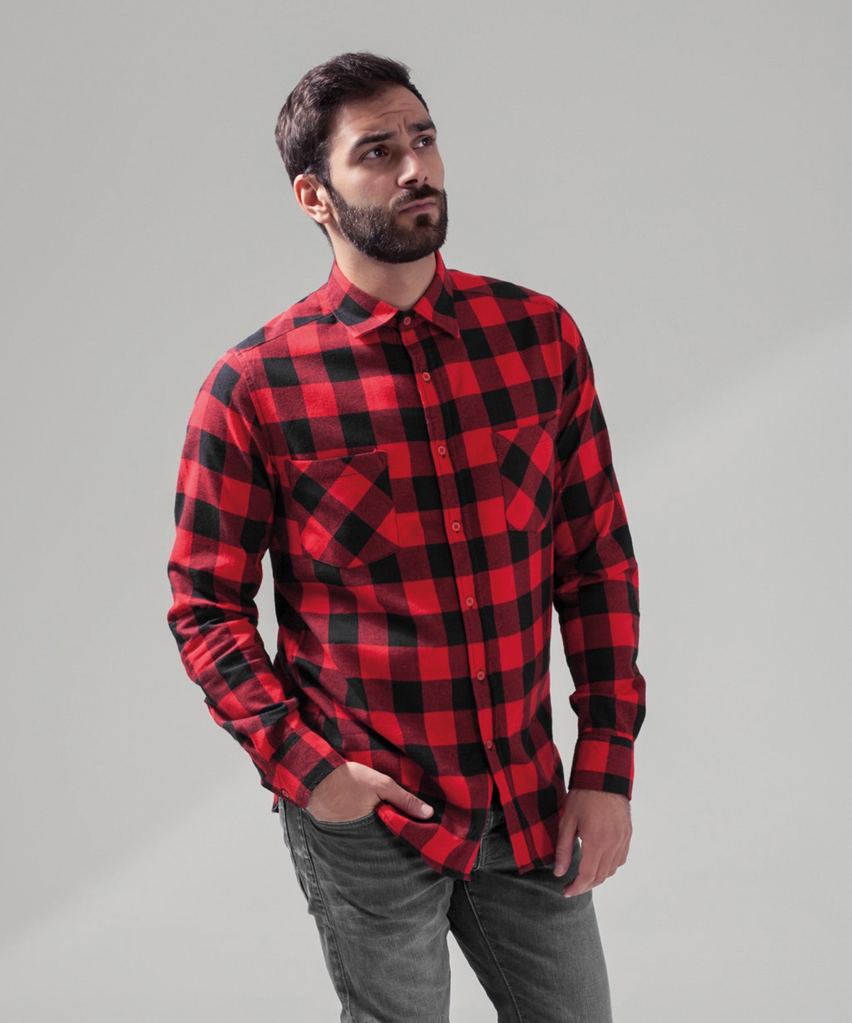 BY031_LS00_2025.jpg Checked flannel shirt - Image 1